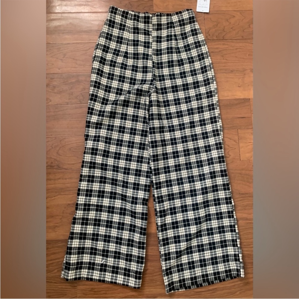 NWT Stitch & Pine wide leg Plaid Pants